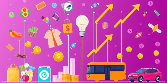Avalie o impacto da inflação em todos os produtos escolhidos